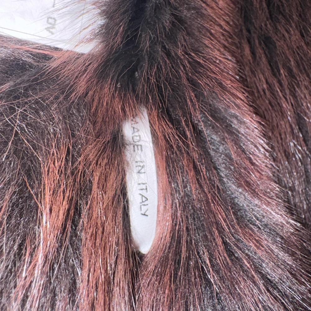 Nigel Preston & Knight Dark Brown Fur-Trimmed leather coat - Picture 6 of 6